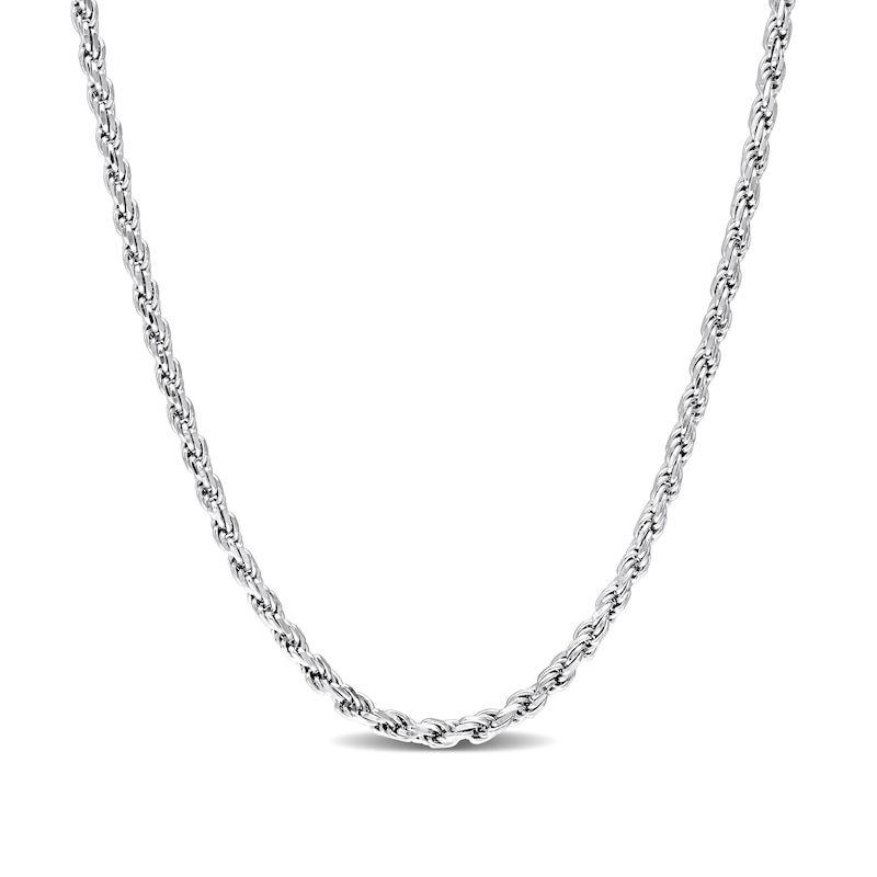 2.2mm Rope Chain Necklace in Sterling Silver - 16"
