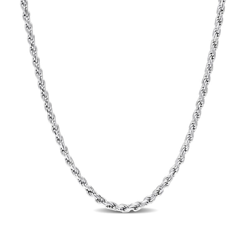 Main Image 1 of 2.2mm Rope Chain Necklace in Sterling Silver - 16"