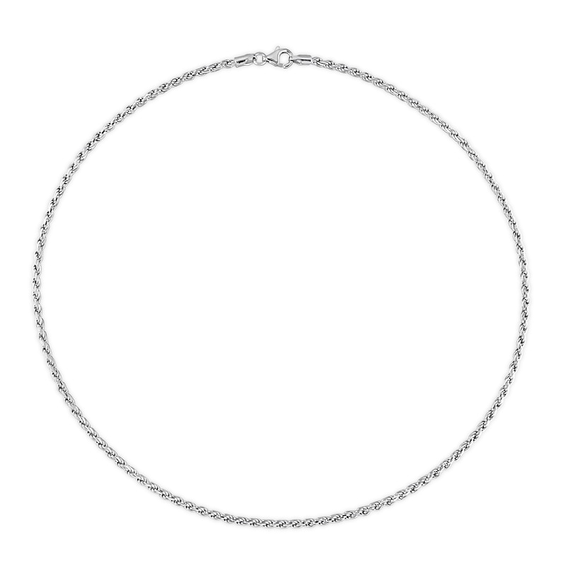 2.2mm Rope Chain Necklace in Sterling Silver - 16"