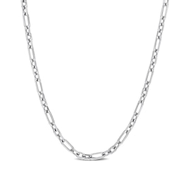 3.0mm Figaro Chain Necklace in Sterling Silver - 20&quot;