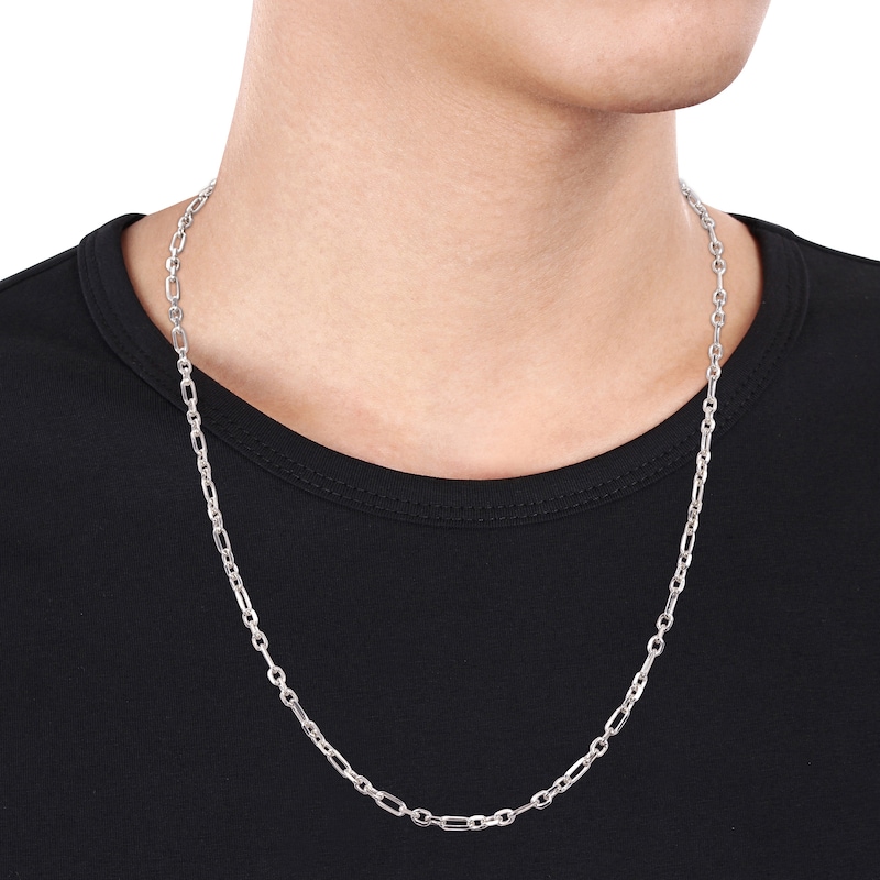 3.0mm Figaro Chain Necklace in Sterling Silver