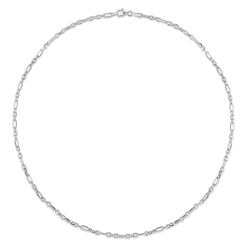 3.0mm Figaro Chain Necklace in Sterling Silver
