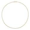 Thumbnail Image 3 of 2.2mm Figaro Chain Necklace in Sterling Silver with Yellow Rhodium