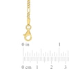 Thumbnail Image 4 of 2.2mm Figaro Chain Necklace in Sterling Silver with Yellow Rhodium