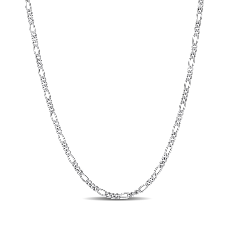 2.2mm Figaro Chain Necklace in Sterling Silver