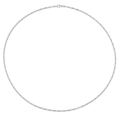 2.2mm Figaro Chain Necklace in Sterling Silver