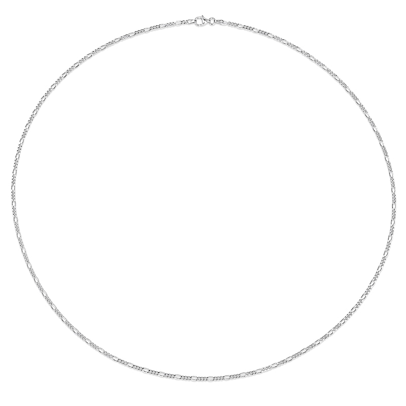 Main Image 3 of 2.2mm Figaro Chain Necklace in Sterling Silver - 24"