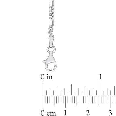 2.2mm Figaro Chain Necklace in Sterling Silver