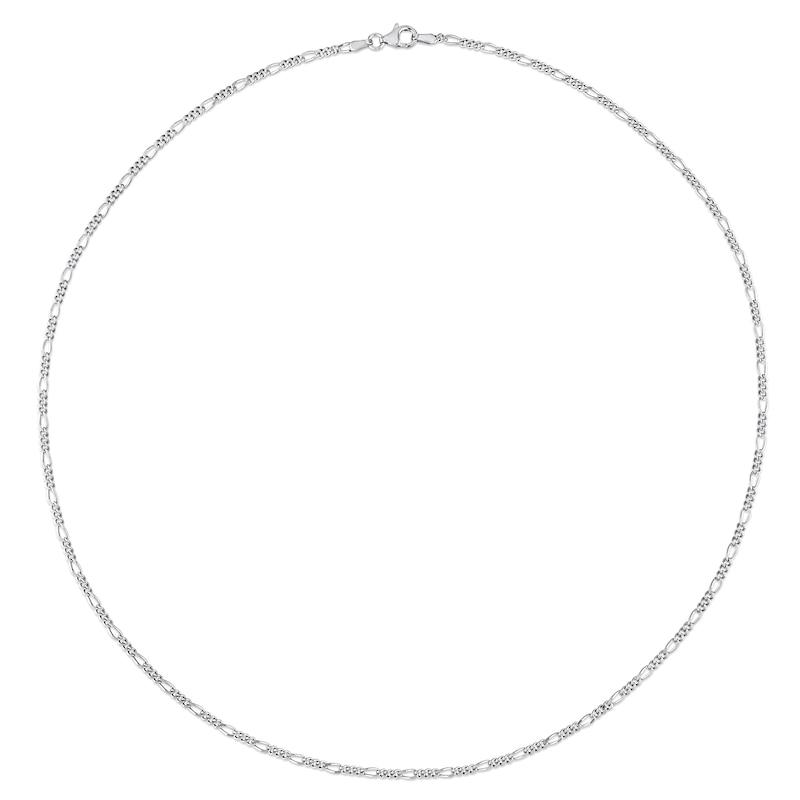 Main Image 3 of 2.2mm Figaro Chain Necklace in Sterling Silver - 20"