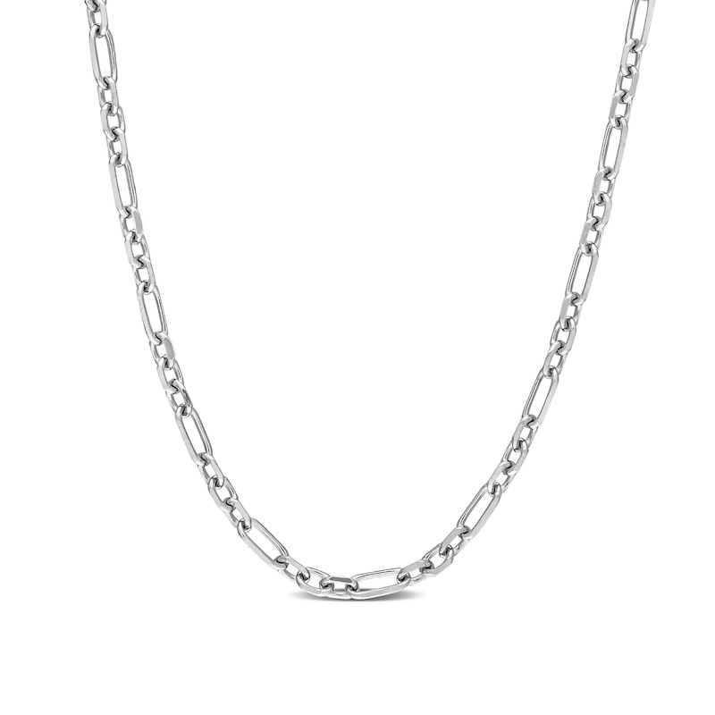 3.0mm Figaro Chain Necklace in Sterling Silver - 16"