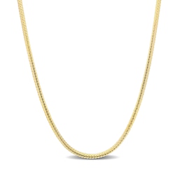 2.0mm Herringbone Chain Necklace in Sterling Silver with Yellow Rhodium - 16&quot;