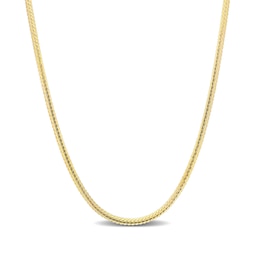 2.0mm Herringbone Chain Necklace in Sterling Silver with Yellow Rhodium