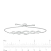 Thumbnail Image 2 of Diamond Accent Twist Bolo Bracelet in Sterling Silver – 9.5"