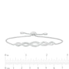 Diamond Accent Twist Bolo Bracelet in Sterling Silver – 9.5"
