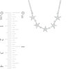0.12 CT. T.W. Diamond Five Star Necklace in Sterling Silver