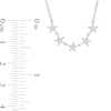 Thumbnail Image 2 of 0.12 CT. T.W. Diamond Five Star Necklace in Sterling Silver