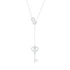 Unlocked 0.25 CT. T.W. Diamond Lock and Key Necklace in 10K White Gold