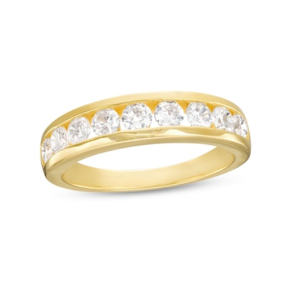 1.00 CT. T.W. Certified Lab-Created Diamond Nine Stone Anniversary Band in 14K Gold (F/SI2)