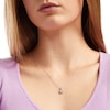 Thumbnail Image 2 of 0.25 CT. T.W. Multi-Diamond Flower Pendant in 10K White Gold