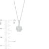 Thumbnail Image 3 of 0.25 CT. T.W. Multi-Diamond Flower Pendant in 10K White Gold
