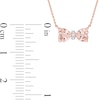 5.0mm Heart-Shaped Morganite and Diamond Accent Bow Necklace in 10K Rose Gold - 17"