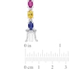 Thumbnail Image 3 of Oval Multi-Gemstone Rainbow Line Bracelet in Sterling Silver