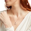 Thumbnail Image 2 of Vera Wang Love Collection 0.23 CT. T.W. Pear-Shaped Diamond and Blue Sapphire Pendant in 10K White Gold - 19"