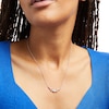 Thumbnail Image 2 of 0.13 CT. T.W. Multi-Diamond Infinity Loop Trio Necklace in Sterling Silver
