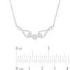 Thumbnail Image 2 of 0.13 CT. T.W. Multi-Diamond Infinity Loop Trio Necklace in Sterling Silver