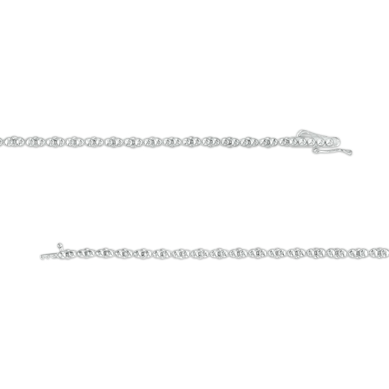 4.01 CT. T.W. Diamond Graduated Chevron Necklace in 10K White Gold – 17"