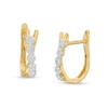 Thumbnail Image 0 of 0.20 CT. T.W. Multi-Diamond U-Hoop Earrings in 10K Gold