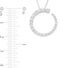 1.00 CT. T.W. Certified Lab-Created Diamond Graduated Circle Outline Pendant in 14K White Gold (F/SI2)
