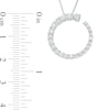 Thumbnail Image 3 of 1.00 CT. T.W. Certified Lab-Grown Diamond Graduated Circle Outline Pendant in 14K White Gold (F/SI2)