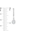 1.05 CT. T.W. Pear-Shaped Diamond Frame Drop Earrings in 10K White Gold