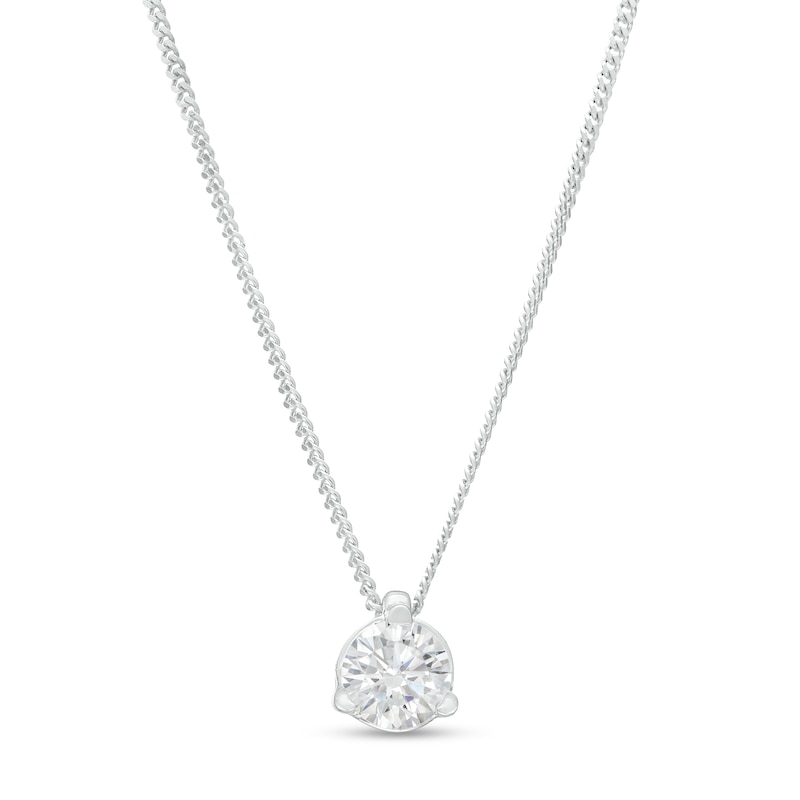 Main Image 1 of 0.30 CT. Certified Canadian Diamond Solitaire Pendant in 14K White Gold (I/I2)