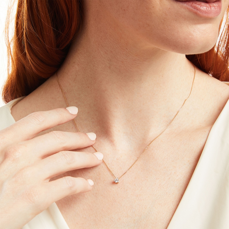 Main Image 2 of 0.50 CT. Certified Canadian Diamond Solitaire Pendant in 14K Gold (I/I2)