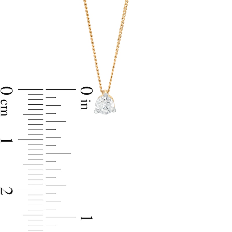 Main Image 4 of 0.50 CT. Certified Canadian Diamond Solitaire Pendant in 14K Gold (I/I2)