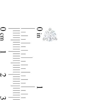 CT. T.W. Certified Canadian Diamond Solitaire Stud Earrings in 14K White Gold (I/I2
