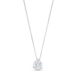 0.50 CT. Certified Canadian Diamond Solitaire Pendant in 14K White Gold (I/I2)