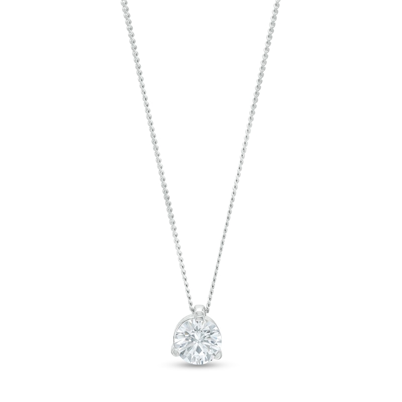 0.50 CT. Certified Canadian Diamond Solitaire Pendant in 14K White Gold (I/I2)