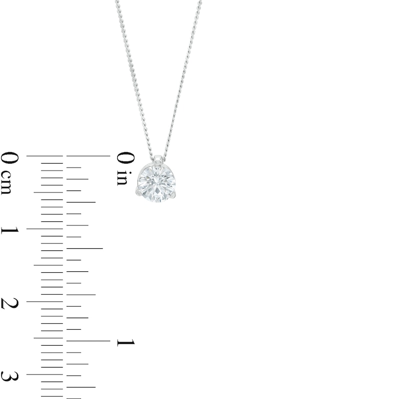 Main Image 4 of 0.50 CT. Certified Canadian Diamond Solitaire Pendant in 14K White Gold (I/I2)