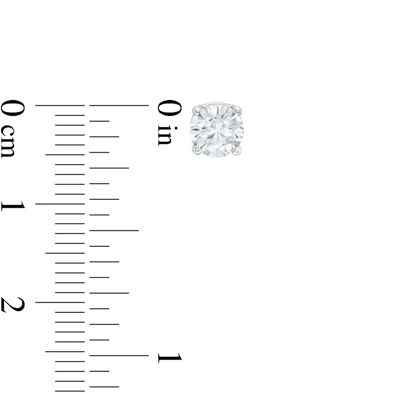CT. T.W. Diamond Solitaire Stud Earrings in 14K White Gold