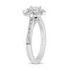 Thumbnail Image 1 of Enchanted Disney Elsa 0.58 CT. T.W. Quad Princess-Cut Diamond Frame Snowflake Engagement Ring in 14K White Gold