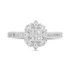 Thumbnail Image 3 of Enchanted Disney Elsa 0.58 CT. T.W. Quad Princess-Cut Diamond Frame Snowflake Engagement Ring in 14K White Gold
