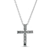 0.40 CT. T.W. Black Diamond Cross Pendant in Sterling Silver