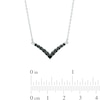 0.50 CT. T.W. Black Diamond Chevron Necklace in Sterling Silver – 18.75"
