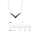 Thumbnail Image 2 of 0.50 CT. T.W. Black Diamond Chevron Necklace in Sterling Silver – 18.75"