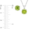 Thumbnail Image 5 of 7.0mm Peridot Solitaire Pendant and Stud Earrings Set in Sterling Silver