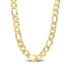 Thumbnail Image 1 of 14.5mm Figaro Chain Necklace in Sterling Silver with Gold-Tone Flash Plate - 24"