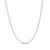 1.5mm Bead Chain Necklace in Sterling Silver with Rose Gold Flash Plate - 20"